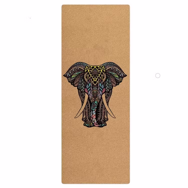Yogamatta i naturgummi och kork Elefant
