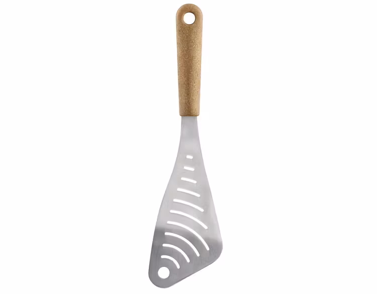 Stekspade med hål och handtag i bioplast