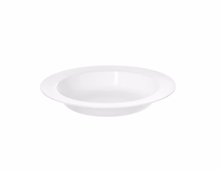 djuptallrik i bioplast 22 cm vit färgad