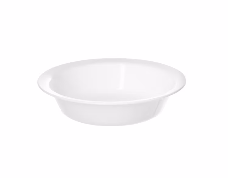 Vit djup tallrik på 19.5 cm
