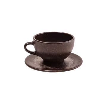 Kaffe lattekopp av återvunna kaffebönor