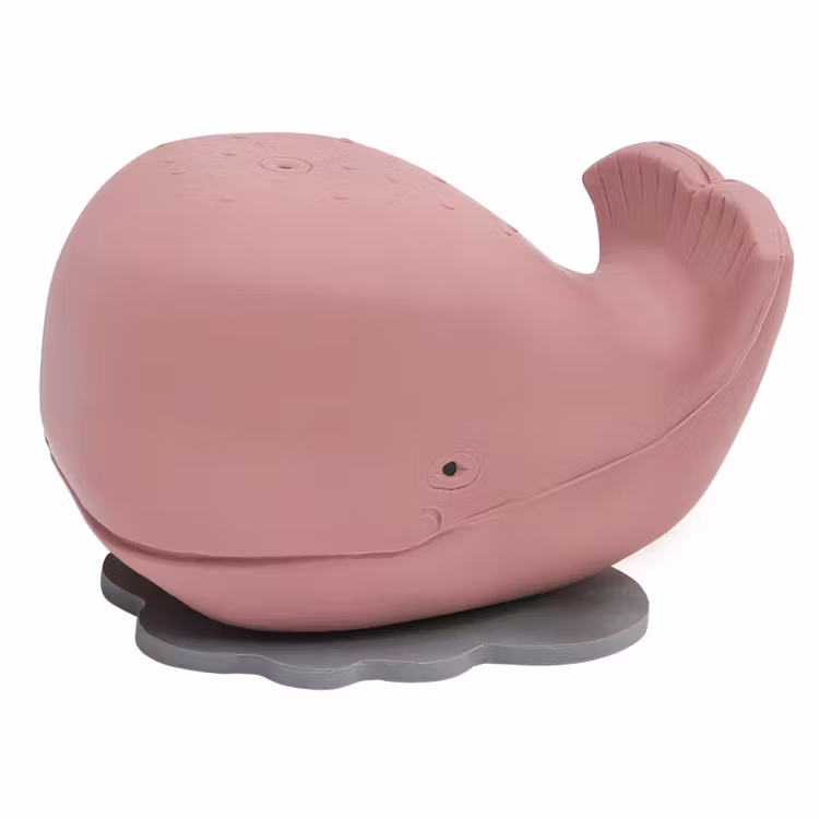 Badleksak val i naturgummi från Hevea rosa
