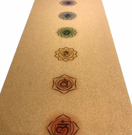 Yogamatta i naturgummi och kork