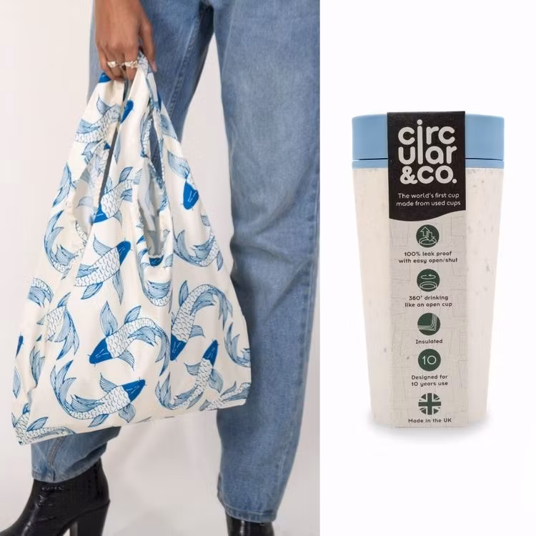 Take away mugg och shopping bag