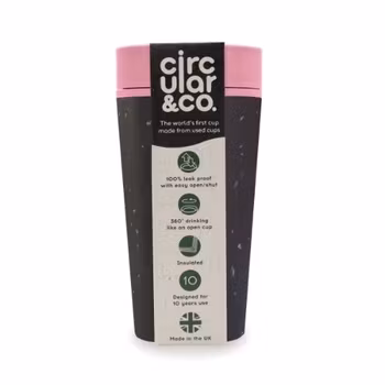 Take away mugg - Black & Giggle Pink