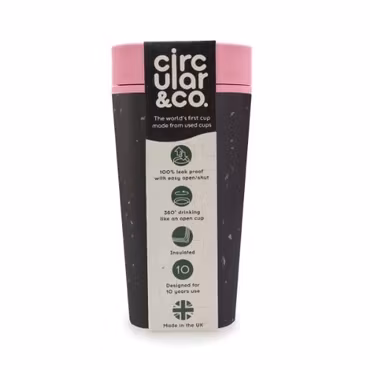 Take away mugg - Black & Giggle Pink