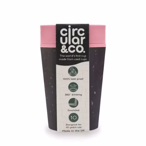 Take away mugg - Black & Giggle Pink Circular&co resemugg