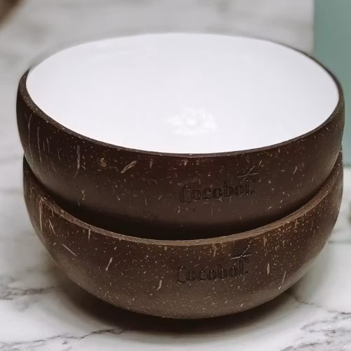 Coconut bowl, kokosskål klassisk vit cocobol