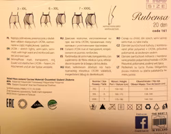 Rubensa 20 den Gabriella strumpbyxa 3XXL short