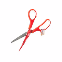 Röd Sax 21,5 cm prickig