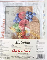 Broderikit tavla med moulinégarn från Ariadna Frukter