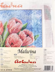 Broderikit tavla med moulinégarn från Ariadna Blommor