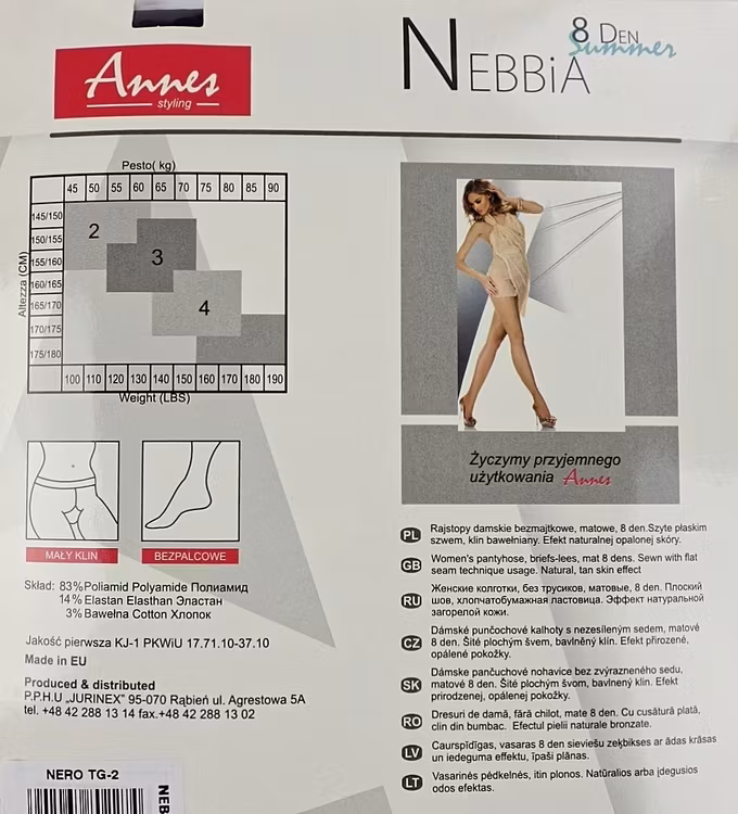 Nebbia 8 den Annes strumpbyxa S (36/38)