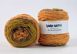 Garnkit 4stx100g + tofs + mönster Acquamarina Lana Gatto
