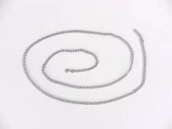 Axelrem i metallkedja till väska 120 cm silver