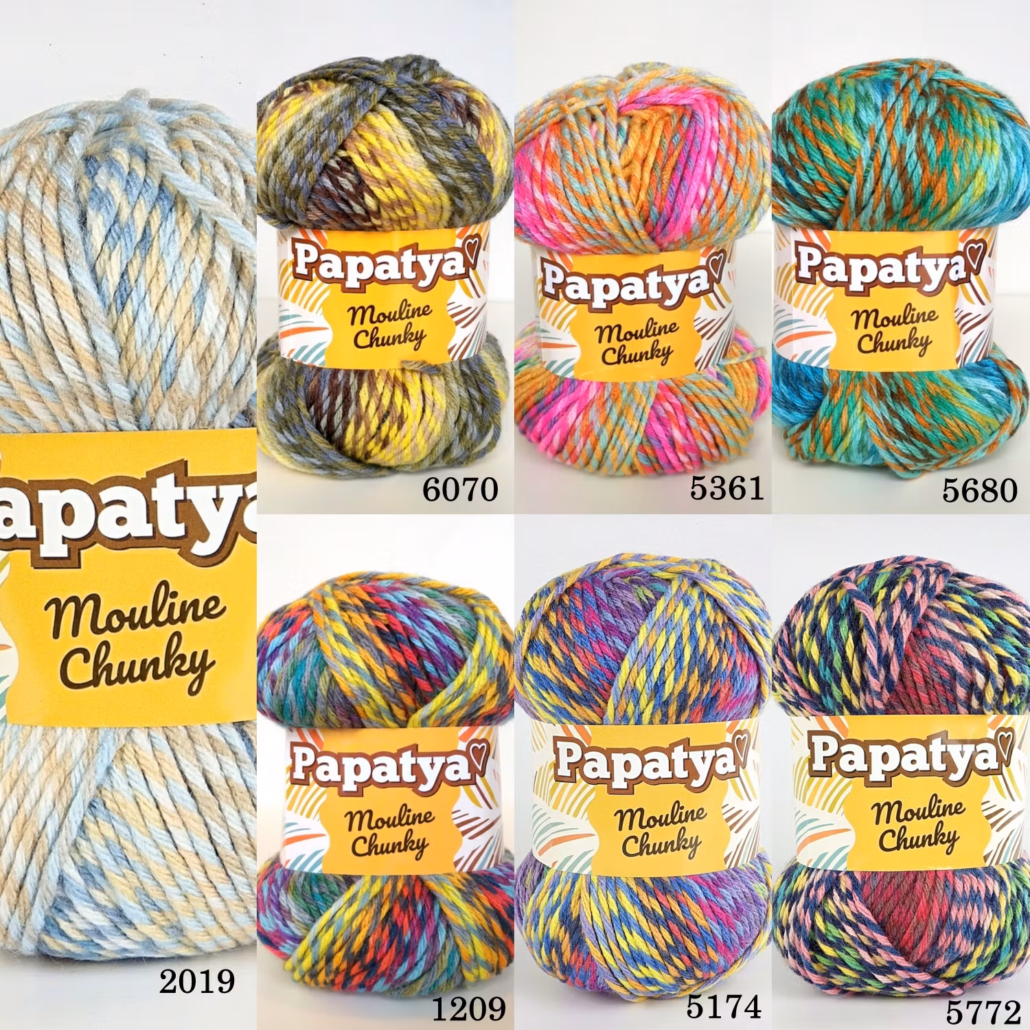 Papatya Mouline Chunky Kamgarn 100g