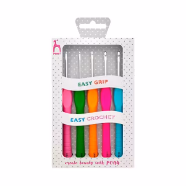 Ergonomiska Virknålar 5 st Set Pony Easy Grip 2,00-4,00 mm