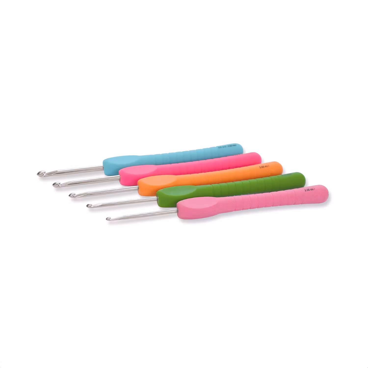 Ergonomiska Virknålar 5 st Set Pony Easy Grip 2,00-4,00 mm