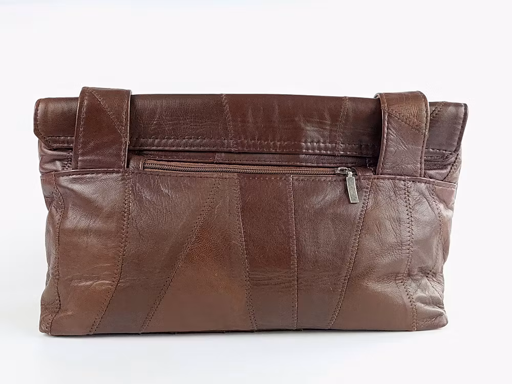 Skinn handväska Milskor brun