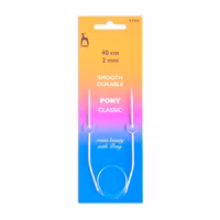 Rundstickor 40 cm Aluminium Pony