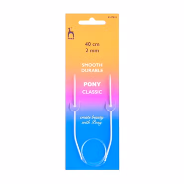 Rundstickor 40 cm Aluminium Pony
