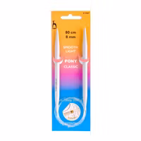 Rundstickor 80 cm Plast Pony 8,00-10,00mm