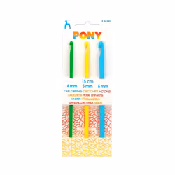 Barn virknålar 3st Pony 6 år+