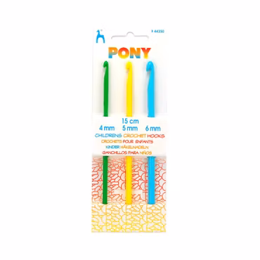 Barn virknålar 3st Pony 6 år+