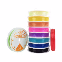 Elastisk tråd 10 m Crystal Tec 0,6 mm färg