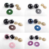 Säkerhetsögon 1 par 20 mm glitter