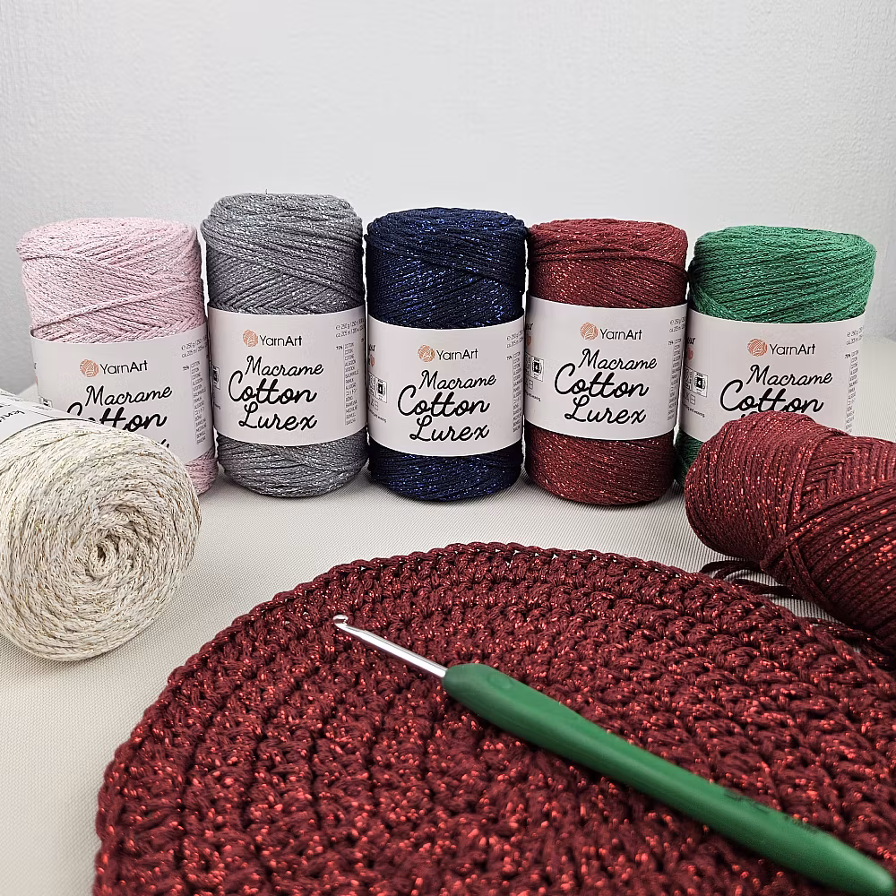 Macrame Cotton Lurex 2 mm YarnArt 250g