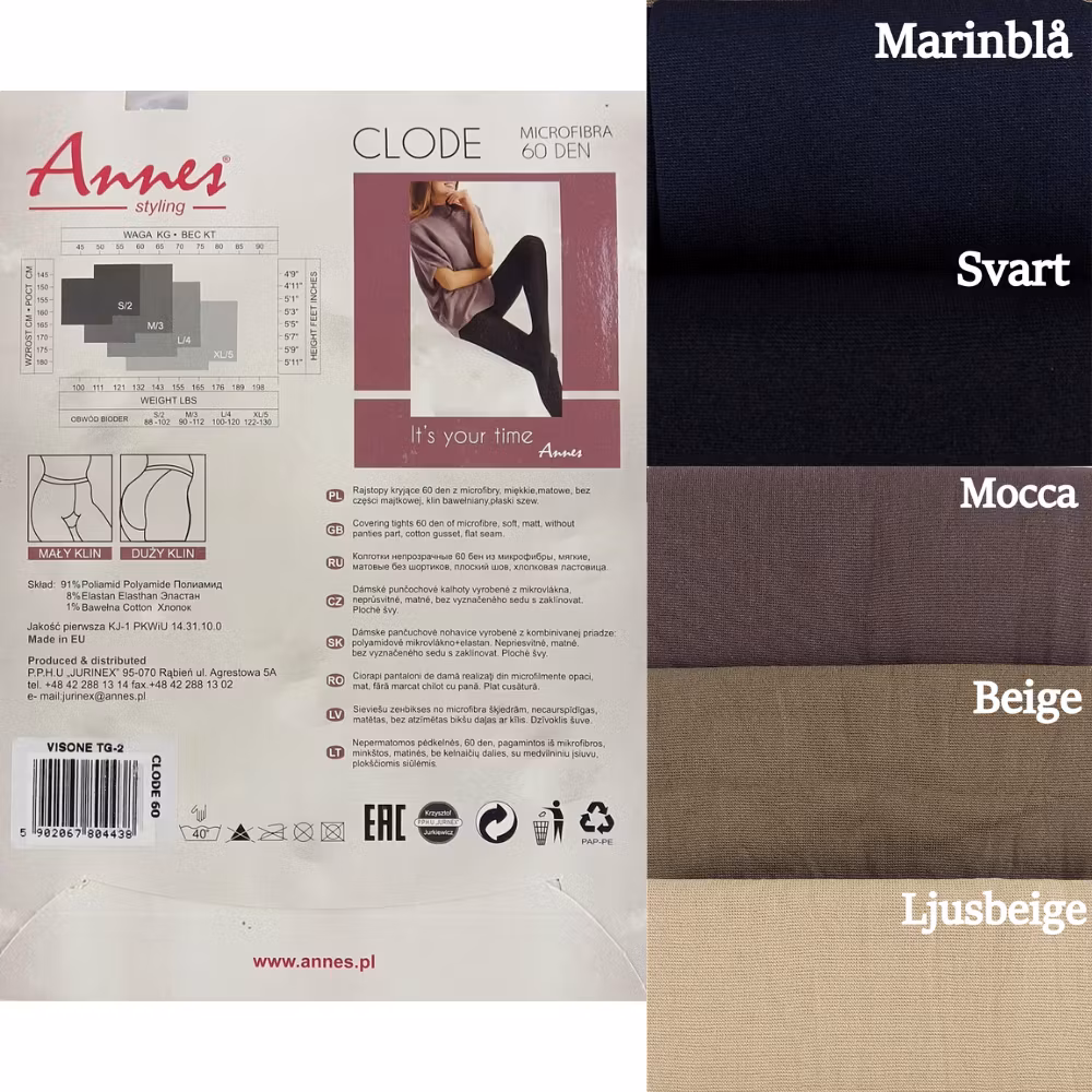 Clode 60 den Annes strumpbyxa S (36/38)