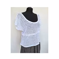 Virkmönster sommar topp Cotton Soft