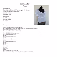 Virkmönster sommar topp Cotton Soft