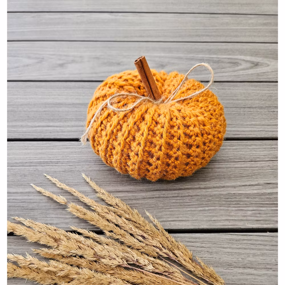 Virkmönster Pumpa Melange Wool