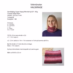 Virkmönster Halskrage Super Happy