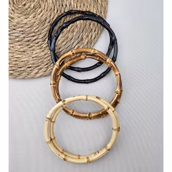 Väskhandtag i Bambu 15 cm rund