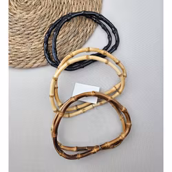 Väskhandtag i Bambu 15 cm halvring