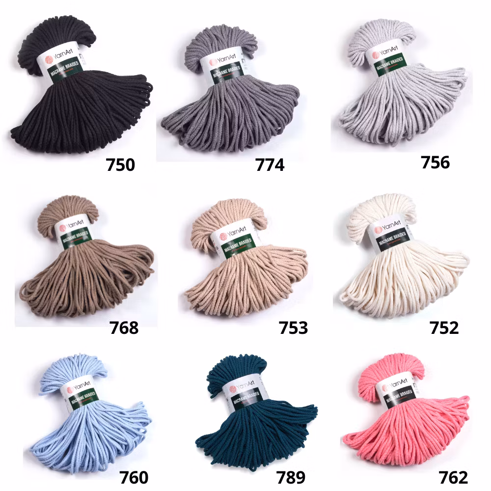 Macrame Braided 5 mm YarnArt 250g
