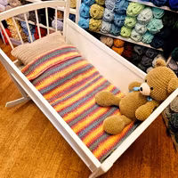 Virkmönster babyfilt Happy Colour