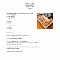 Virkmönster babyfilt Happy Colour