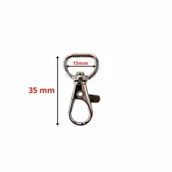 Karbinhake lås 15mm 2-pack