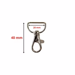 Karbinhake lås 20mm 2-pack