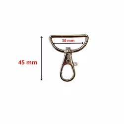 Karbinhake lås 30mm 2-pack