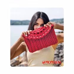 Virkmönster väska röd Super Soft