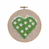 Broderikit Jul tavla 13cm med ram Permin