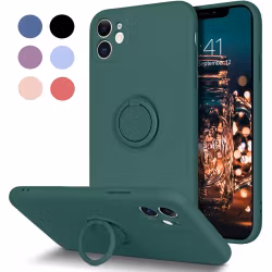iPhone 11 - Silikonskal med Magnetisk Ring Välj Färg