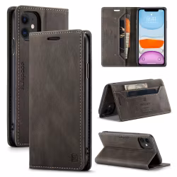 iPhone 11 - Fodral Premium RFID Skyddat Brun