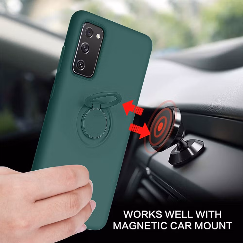 Samsung Galaxy S20 FE - Välj Färg Silikonskal Stötdämpande Ringhållare