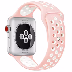Silikon Armband Apple Watch 38/40/41 mm Silikonarmband Rosa/Vit